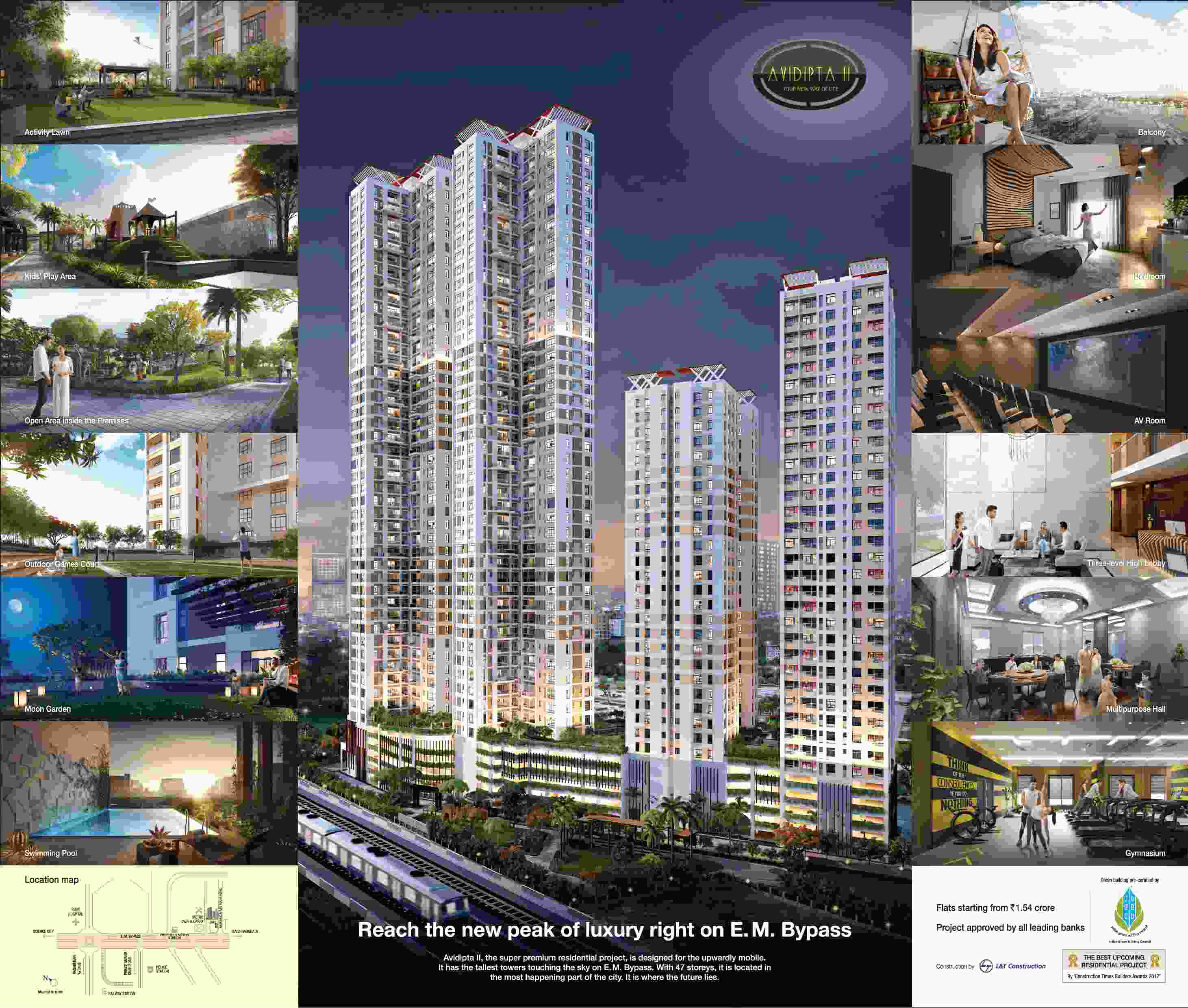 Reach the new peak of luxury by residing at Bengal Peerless Avidipta II in Kolkata